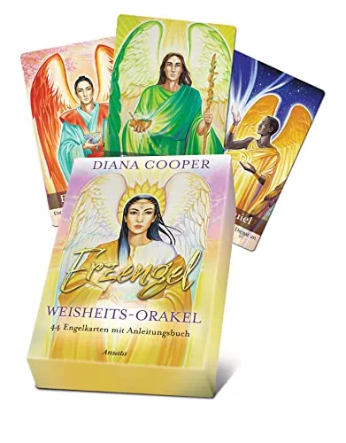 Diana Cooper | Erzengel - Das Weisheits-Orakel | Box | Deutsch - Esoterik-Orakel mit 44 Engelkarten und 156-seitigem Anleitungsbuch, ideal für Meditation und persönliche Entwicklung, erschienen 2021 im Ansata Verlag.