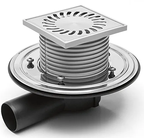 Duschablauf Badablauf Bodenablauf 122x122 mm DN50 (381 B)