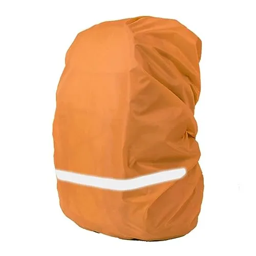 König Design Rucksack Regenschutz für 56–70 l: Schulranzen Regenschutz, reflektierende Rucksack Schutzhülle Wasserdicht Regenhülle Rucksack – ideal zum Wandern Camping Radfahren Reisen Orange