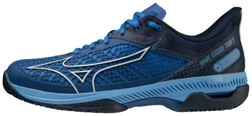Mizuno Wave Exceed Tour 5 CC, Herren-Tennisschuhe, Trueblue/White/DressBlues, 44.5 EU, Trueblue White Dressblues, 44.5 EU