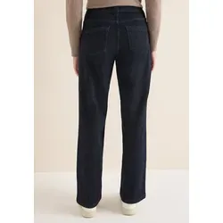 Loose-fit-Jeans STREET ONE, Damen, Gr. 30, Länge 32, dunkelblau wash, Jeans, 99% Baumwolle, 1% Elasthan, unifarben, normal, Jeans, 5-Pocket-Style