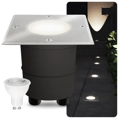 SSC-LUXon LED Gartenstrahler MADON - Befahrbare IP67 Bodenlampe mit 3W LED - Strahler für den Außenbereich, befahrbar und robust, mit neutralweißem Licht für eine besondere Atmosphäre im Garten und an Wegen.