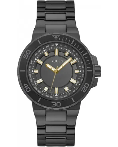 Guess Track GW0426G3 Herrenuhr - Elegante schwarz Edelstahl - Chronographen mit 5 ATM Wasserbeständigkeit, robustem Edelstahlgehäuse und stilvollem, schwarzem Zifferblatt. Ideal für jeden Anlass und sorgt für einen eleganten Look.