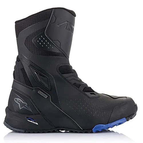 Alpinestars RT-8 Gore-Tex Boots Black/Blue - Robuste Motorradstiefel mit wasserdichter Gore-Tex-Technologie, ideal für optimalen Komfort und Schutz bei jedem Wetter.