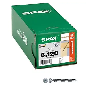 SPAX Holzbauschrauben T40 Senkkopf WIROX 1201010801205 8 mm x 120 mm, 50 St.