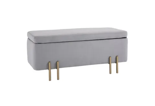 HOMCOM Sitzbank mit Stauraum in Hellgrau - Vielseitige Sitzbank mit Stauraum, ideal für Wohnzimmer, Flur oder Schlafzimmer. Robuste Konstruktion mit galvanisierten Metallfüßen und großzügigem Innenraum für Ordnung und Stil.