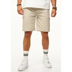 SOULSTAR Cargoshorts mit Stretchanteil Kurze Hose für Herren Regular-Fit Bermuda mit Elasthan-Anteil Sommershorts beige W30