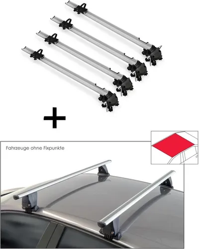 Fahrradträger Set: 4x Bike Pro + Dachträger VDP Delta für VW Golf V (2003-2008)