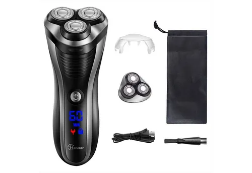 HATTEKER Elektrorasierer RSCW7568, Präzisionstrimmer, Bartschneider Wet&Dry