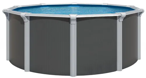 KWAD Rundpool Green Line Evolution 3,6x1,32 m (Komplett-Set, 10-tlg) in Blau, Sand oder Grau - Genießen Sie erfrischenden Badespaß mit dem KWAD Rundpool Green Line Evolution. Dieses Komplett-Set bietet eine robuste Innenfolie, einen Frequenzumrichter für optimale Pumpenleistung und eine einfache Reinigung für unbeschwerte Sommermomente.