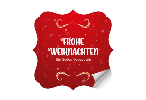 PrintGoing Aufkleber Frohe Weihnachten Aufkleber, selbstklebend und bunt, 60 Stück, Bunte Weihnachtsmotive, 10 verschiedene Muster, 60 Stück