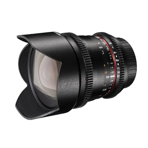 Walimex Pro 10mm 1:3,1 VCSC-Weitwinkelobjektiv für Canon EF-S - Weitwinkelobjektiv für APS-C Sensor, ideal für Landschafts- und Architekturfotografie mit stufenloser Blendeneinstellung und hochwertiger Optik.