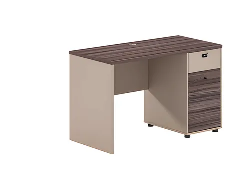 Kompakter Schreibtisch in Holzoptik mit Schubladen - Moderner Schreibtisch in Braun-Beige, ideal für Ihr Arbeitszimmer. Mit praktischen Schubladen für Ordnung und Stil. Maße: 120 x 60 x 75 cm, aus robustem Massivholz, einfache Montage.