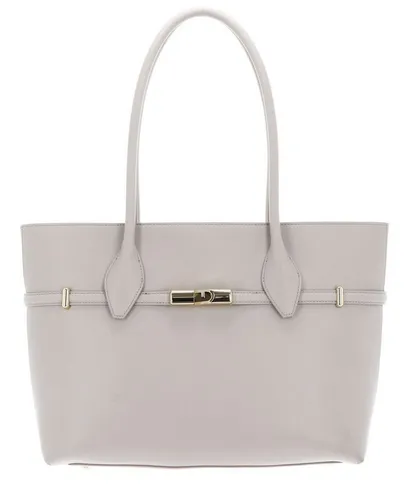 Produktbild Furla Goccia Shopper Tasche Leder 42 cm beige