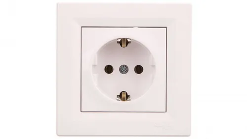 Produktbild Asfora Gniazdo pojedyncze z/u SCHUKO białe EPH2900121