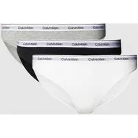 Calvin Klein Damen 3 Pack Bikini Hose (Low-Rise) in grau von Calvin Klein