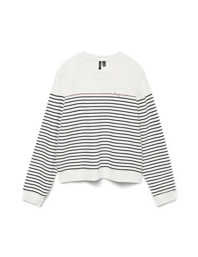 VERO MODA Vmfernanda Ls Sweat Box JRS Ga - Sweatshirt für Damen, lässiger Schnitt mit stylischem Print, perfekt für entspannte Outfits und Alltag.