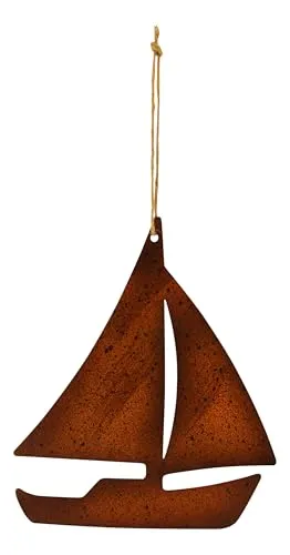 Sea-Club Hänger - Segelboot Maritime Deko Eisen lackiert 15x18cm