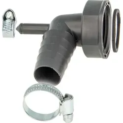 tecuro 90° Geräteanschlusstülle mit 1 Zoll UWM x Tülle 19-23 mm und Kondensatanschluss Ø 8 mm, REZYKLAT