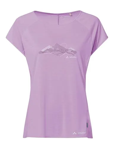 Vaude Women's Tekoa T-Shirt II - Funktionsshirt in Lila, Gr. 34 - Bequemes Funktionsshirt für Alltag und Bergsport. Ideal zum Wandern und Sportklettern, aus 75% recyceltem Polyester und 25% Lyocell. Entdecken Sie weitere Angebote von Vaude!