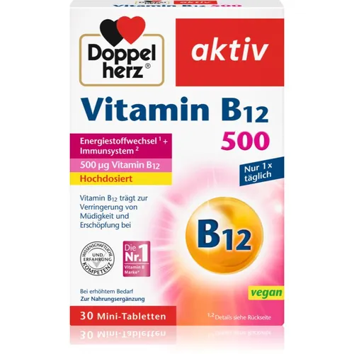 Doppelherz B12 500 Tabletten zur Reduzierung von Müdigkeit und Erschöpfung 120 TABL