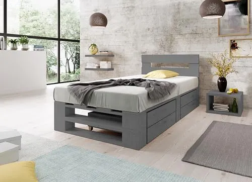 Betten & Bettgestelle Grau von Lermowood