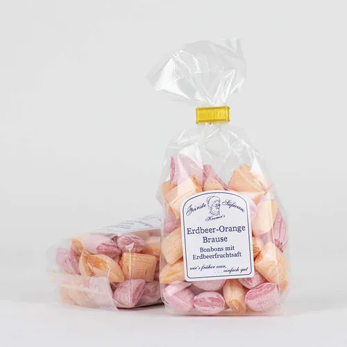  Erdbeer-Orange-Brausebonbons, Brause-Bonbons mit Erdbeer- und . 28,33 EUR / kg