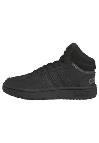 ADIDAS HOOPS 3.0 MID K - Kinder Sneaker mit Basketball-Style - Sneaker für Kinder, bietet erstklassigen Komfort und sicheren Sitz, leichtes Synthetikleder und halbhohe Silhouette für lässige Retrovibes.