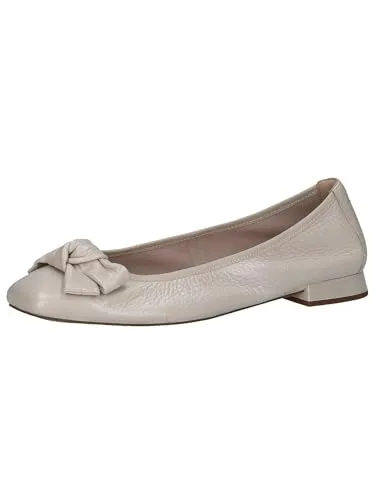 Caprice Ballerinas Leder Ballerina beige 39 EU - Bequeme Hausschuhe aus hochwertigem Leder in Größe 39, mit einem blockabsatz für optimalen Komfort und einem lässigen Stil, perfekt für entspannte Tage zu Hause.