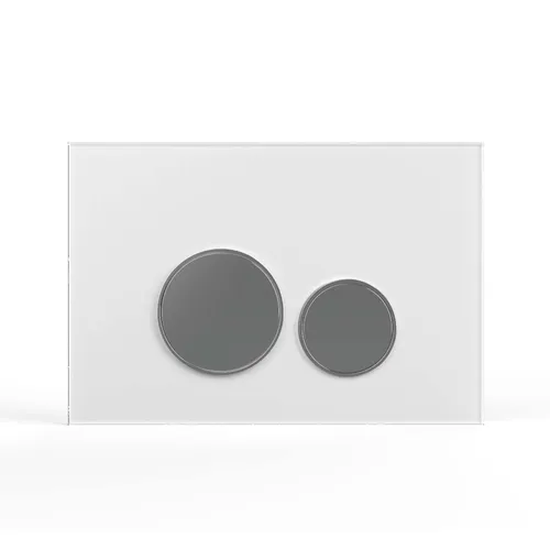 Drückerplatte aus Glas Weiß für Geberit Duofix Sigma/Delta