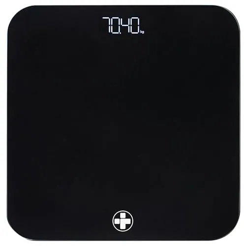 Reliance Medical Digitale Körperwaage, Professionelle Waage mit LED-Anzeige, Ultraflaches Design, Präzises Gewichtsmanagement, Badezimmerwaage, Größe L 26cm x B 26cm x H 2,3cm, 1 Stück