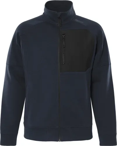 FRISTADS Damen Sweatjacke 7832 GKI Gr.M Dunkelmarine - Sonstige Kategorie, warme Sweatjacke aus 60% Baumwolle und 40% recyceltem Polyester, ideal für die Übergangszeit mit hohem Stehkragen und praktischen Taschen.
