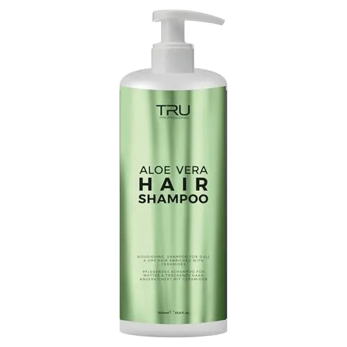 TRU Aloe Vera Hair Shampoo – 1000ml – Feuchtigkeitsspendendes Shampoo mit Aloe Vera & Ceramiden – Für gesundes, geschmeidiges Haar