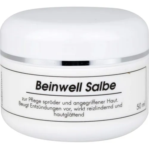 Beinwell Salbe 50 ML - Medizinische Körperpflege für spröde und strapazierte Haut, mit natürlichen Extrakten aus Beinwell und Ringelblume zur Förderung der Wundheilung und hautglättenden Wirkung.