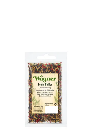 Wagner Bunter Pfeffer Gewürzmischung Gewürzmischungen 0.030kg 4001639010084