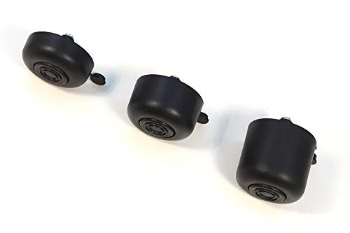 Fuß Ø49 mm Schwarz Tischbeine Möbelfuß Sockelfuß Füße Möbelfüße verstellbar (4, 43-65mm)