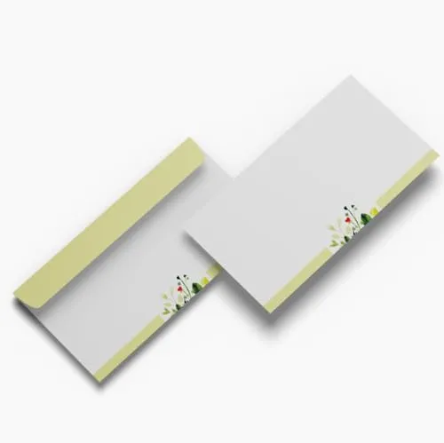 Briefumschläge DIN Lang 25er Set ohne Fenster - floral mit Haftklebestreifen - 100 g/m² Papier Umschläge mit gerader Klappe für Karten Einladungen Briefe - Logbuch-Verlag