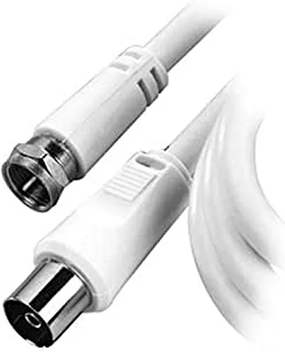 Vivanco SAT Empfängeranschlusskabel F-Stecker <-> Koaxkupplung, 3m