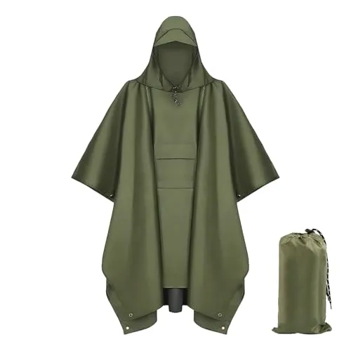 GFUEIGJ 3 in 1 Regen Poncho – Wasserdicht und Leicht für Herren