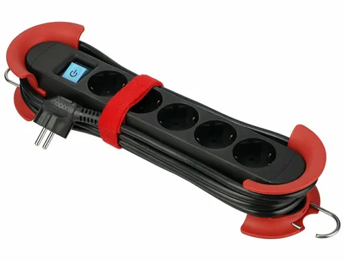 Mehrfachsteckdose Steckdosenleiste 5er Kabel 3m Steckdose Werkstatt Büro