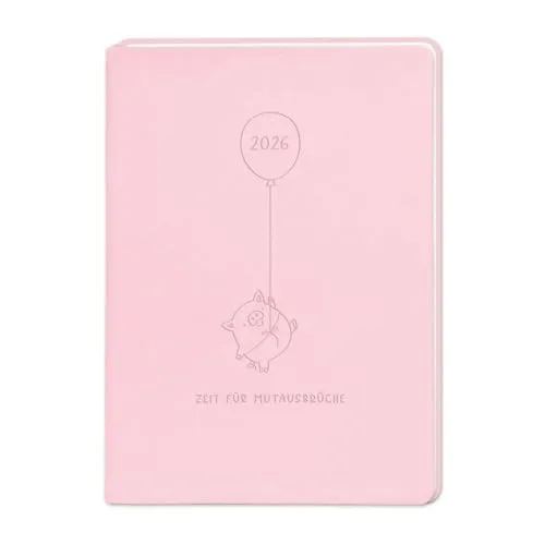 Produktbild Terminplaner Lederlook 2026 Rosa: Terminplaner Lederlook A6