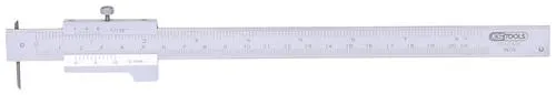 KS-Tools Streichmaß 300.0626, 200mm aus Stahl - Präzises Messgerät aus rostfreiem, gehärtetem Stahl, ideal für das Anreißen von Werkstücken. Mit auswechselbarer Spitze und Feststellschraube für optimale Handhabung.