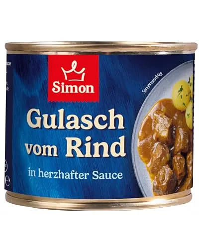 SIMON Delikatess Rindergulasch 500 g | Zartes Rindfleisch in herzhafter Sauce