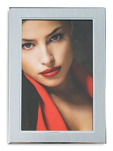 levandeo Bilderrahmen 13x18cm Alu Aluminium Silber Fotorahmen Glasscheiben Portraitrahmen Portrait