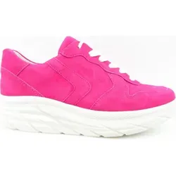 Semler Lisa SAMT-CHEVRO pink Damen Sneaker low - Wanderschuhe in Rosa, aus hochwertigem Velourleder mit flachem Absatz für maximalen Komfort bei jedem Schritt.