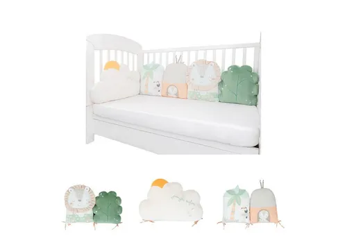 Kikkaboo Babykissen-Set 5-tlg. Plüsch Jersey grün in grün von Kikkaboo