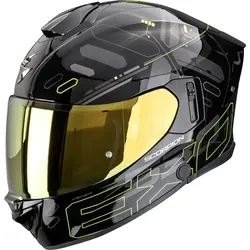 Scorpion EXO-530 Air Integralhelm - Schwarz/Dunkelgrau/Neon-Gelb - XS - Vielseitiger Integralhelm mit optimierter Belüftung und Geräuschdämmung. Bietet Komfort und Sicherheit für Motorradfahrer. Integrierte Sonnenblende und individuelles AirFit-System für perfekten Sitz.