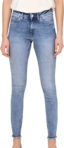 ONLY Damen Onlblush Mid Sk Ank Raw Dnm Rea694 Noos Jeans - Stylische Jeans mit offenem Saum und mittlerer Taille, ideal für einen lässigen Look und vielseitig kombinierbar.
