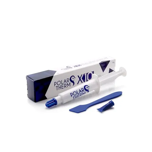 Polartherm X-10 Wärmeleitpaste - 40 g - Wärmeleitpaste für optimale Wärmeübertragung, elektrisch nichtleitend, 40 g für 70-80 Anwendungen, inkl. Applikator-Kit.