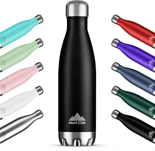 H2O Trinkflasche aus Edelstahl 500 ml Auslaufsicher